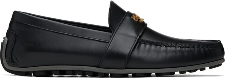 Moschino Black Logo Loafers