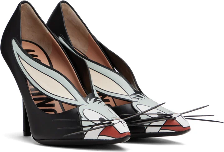 Moschino Black Lunar New Year Court Heels - Image 4