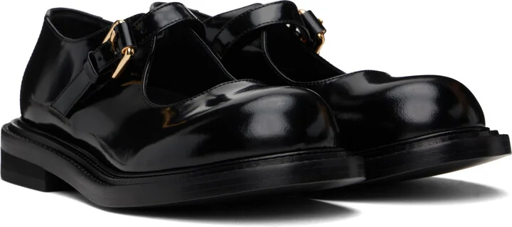 Moschino Black Mary Jane Olivia Loafers - Image 4