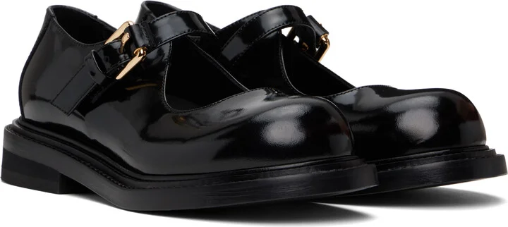 Moschino Black Mary Jane Olivia Loafers - Image 4