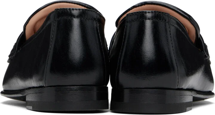 Moschino Black Metal Logo Loafers - Image 2