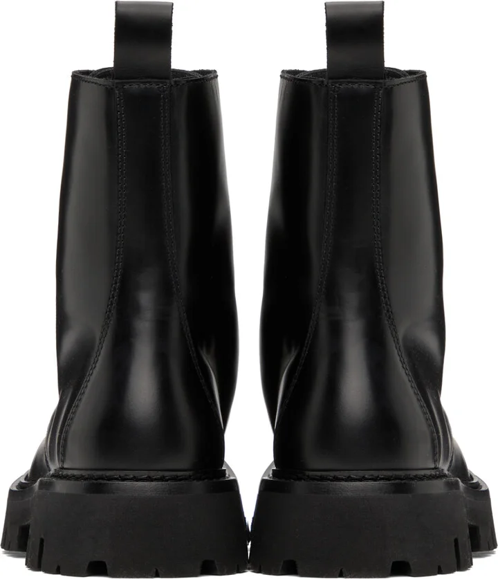 Moschino Black Mini Lettering Logo Boots - Image 2