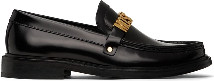 Moschino Black 'Moschino' College Loafers