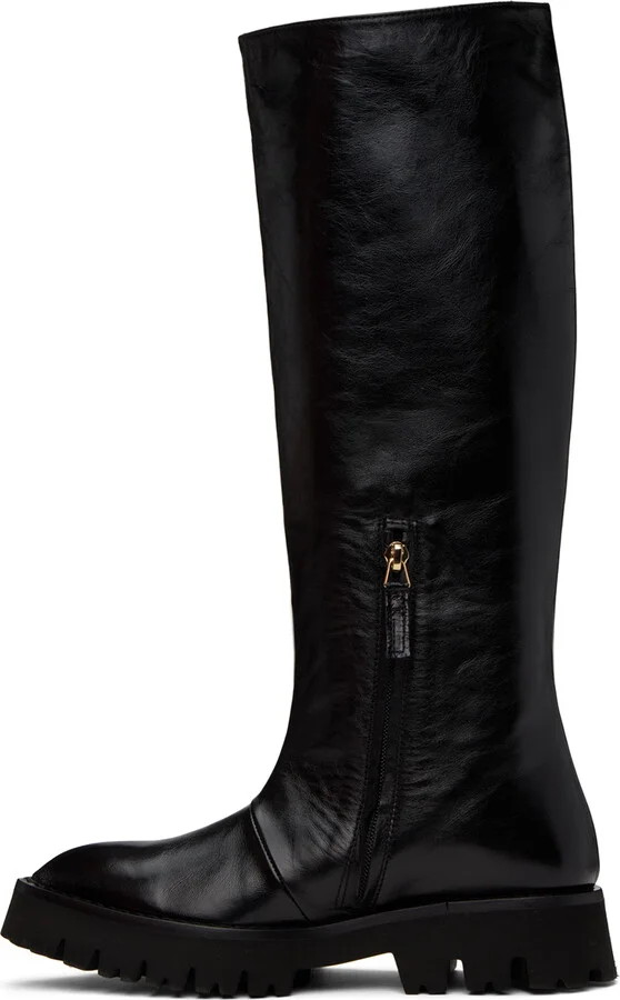 Moschino Black Plate Boots - Image 3