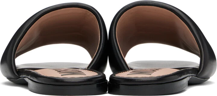 Moschino Black Plate Slides - Image 2