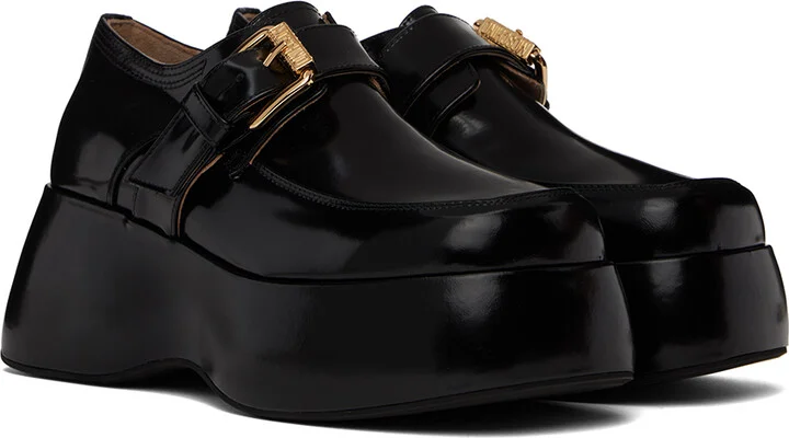 Moschino Black Platform Loafers - Image 4