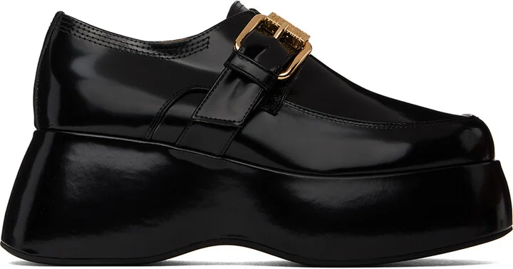 Moschino Black Platform Loafers