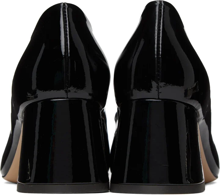 Moschino Black Puffy Bow Heels - Image 2