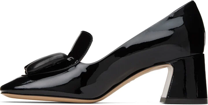 Moschino Black Puffy Bow Heels - Image 3