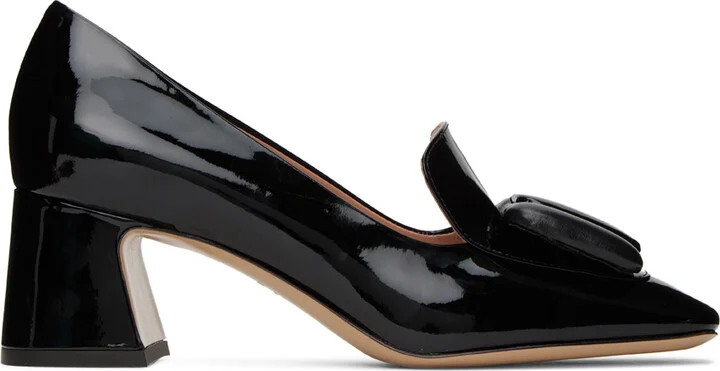 Moschino Black Puffy Bow Heels