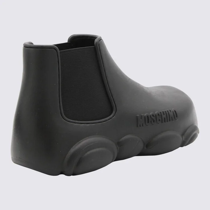 Moschino Black Rubber Gummy Boots - Image 2