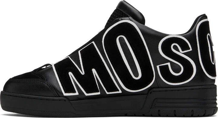 Moschino Black Streetball Maxi Logo Sneakers - Image 3
