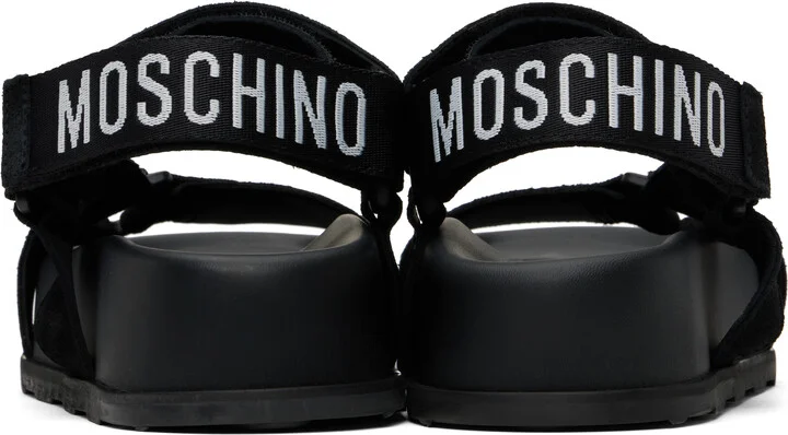 Moschino Black Suede Sandals - Image 2