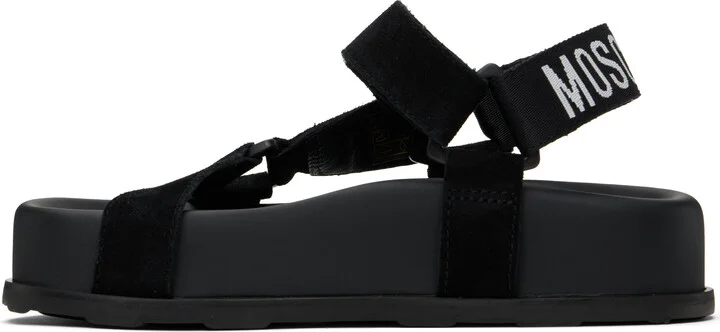 Moschino Black Suede Sandals - Image 3