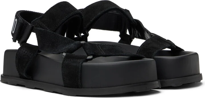 Moschino Black Suede Sandals - Image 4