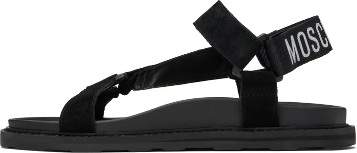 Moschino Black Suede Sandals - Image 3