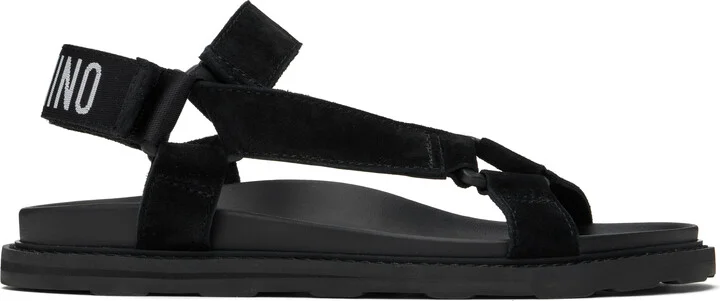 Moschino Black Suede Sandals