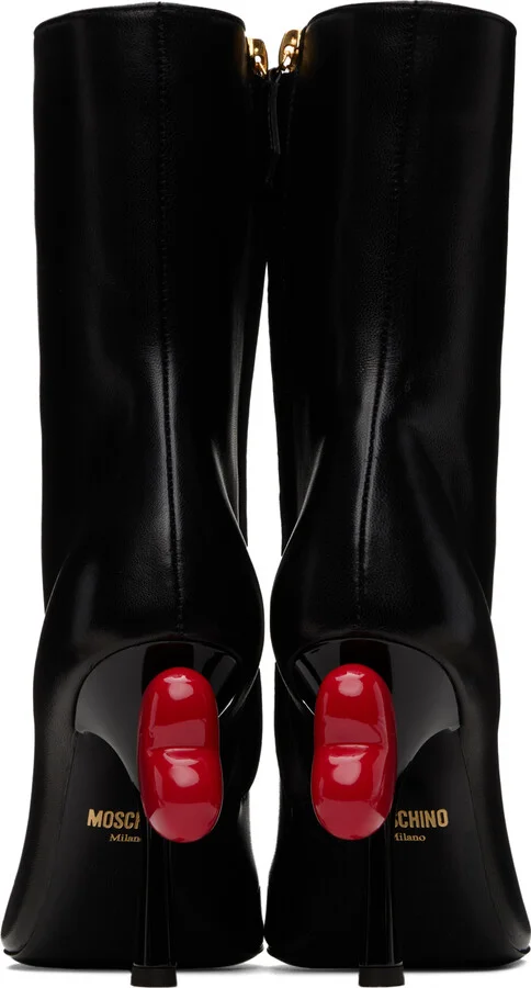 Moschino Black Sweet Heart Boots - Image 2