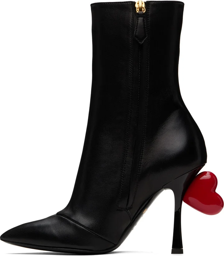 Moschino Black Sweet Heart Boots - Image 3