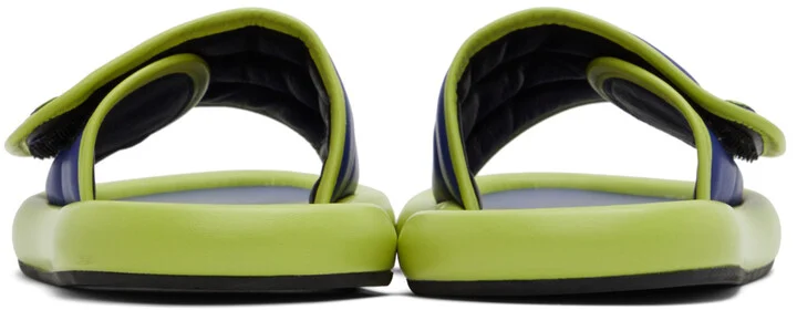 Moschino Blue & Green Logo Slides - Image 2