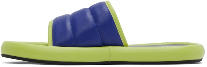 Moschino Blue & Green Logo Slides - Image 3