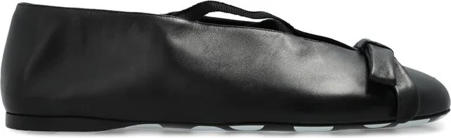 Moschino Bow Embellished Ballet Flats