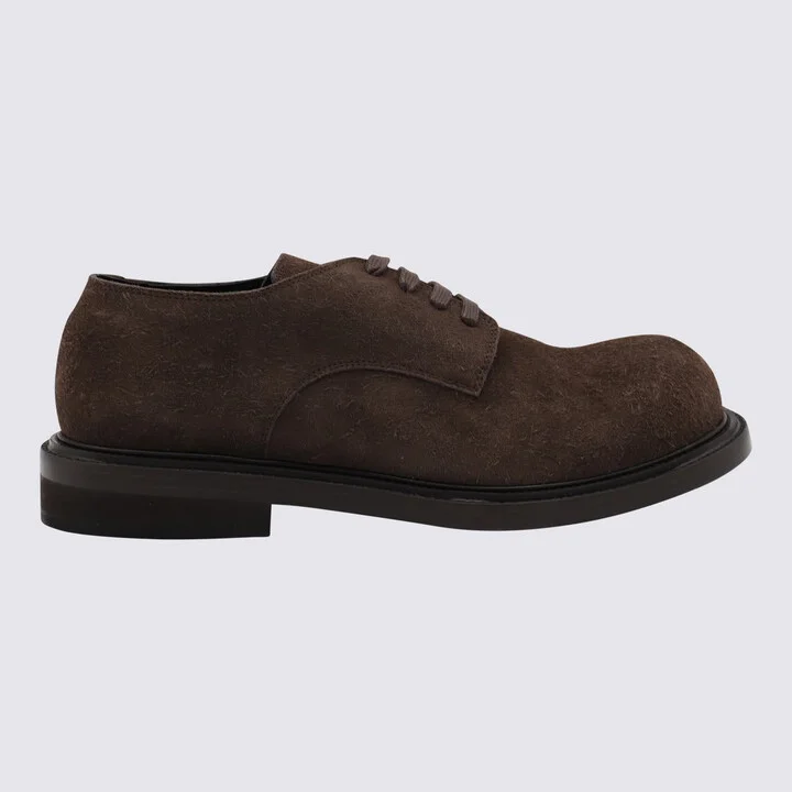 Moschino Brown Leather Lace Up Shoes