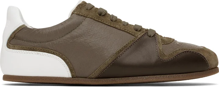 Moschino Brown & White Tennis Sneakers