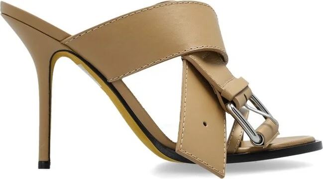 Moschino Buckle Detailed Heeled Mules