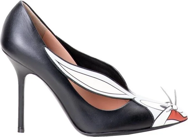 Moschino Bunny Pointed-Toe Pumps