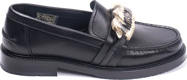 Moschino Chain-Link Slip-On Loafers