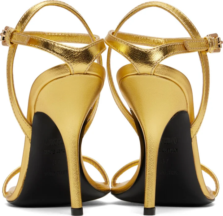 Moschino Gold Tina Heeled Sandals - Image 2