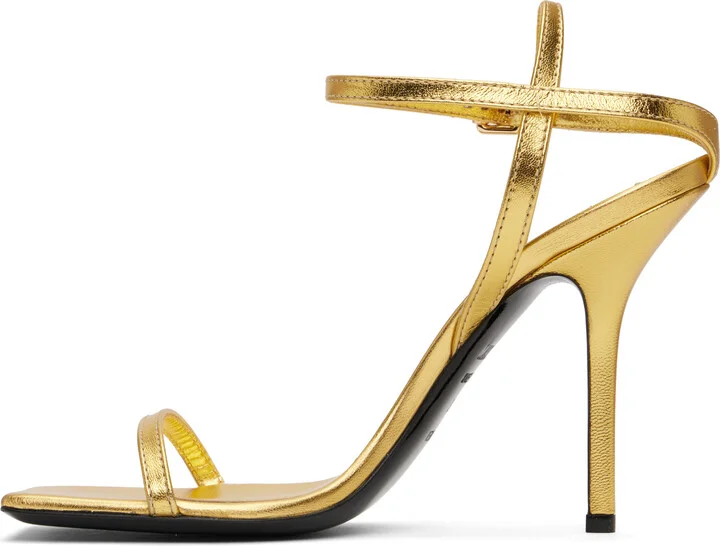 Moschino Gold Tina Heeled Sandals - Image 3