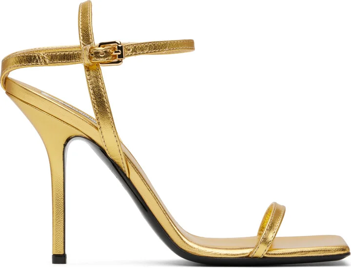 Moschino Gold Tina Heeled Sandals