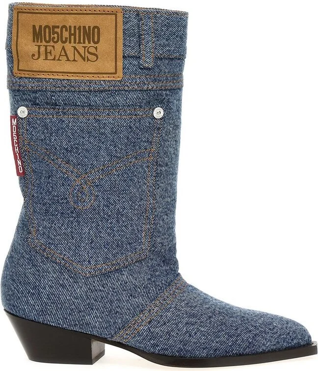 Moschino Jeans Denim Ankle Boots