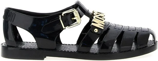 Moschino Jelly Logo-Lettered Sandals