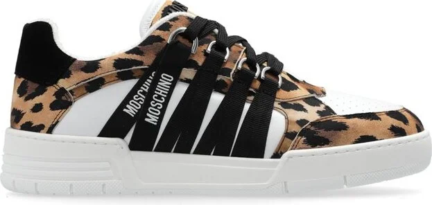 Moschino Leopard Print Low-Top Sneakers