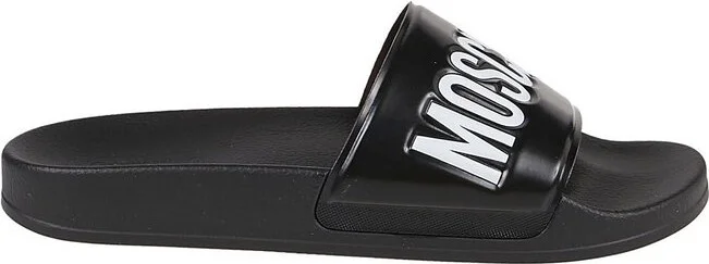 Moschino Logo Debossed Slip-On Pool Slides