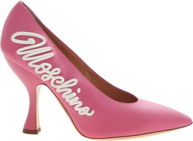 Moschino Logo Detail Pointed-Toe Pumps