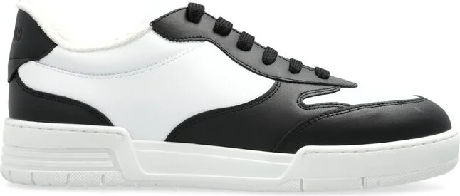 Moschino Logo Embossed Lace-Up Sneakers