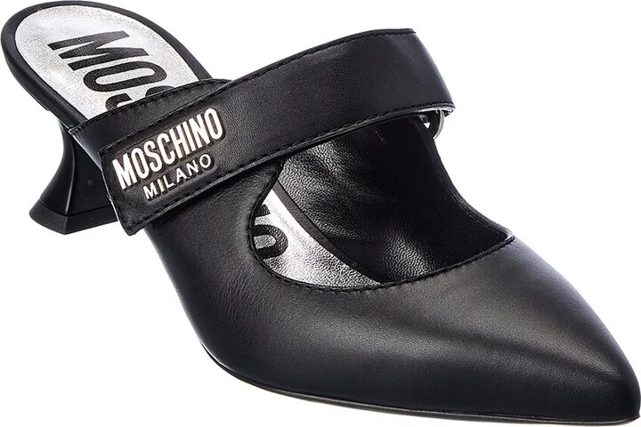 Moschino Logo Leather Pump