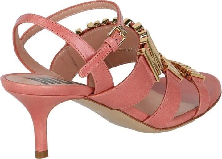 Moschino Logo Leather Sandal - Image 2