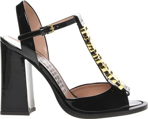 Moschino Logo Lettering Open-Toe Sandals