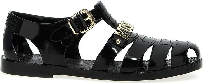Moschino Logo Lettering Sandals