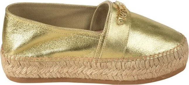 Moschino Logo Lettering Slip-On Espadrilles
