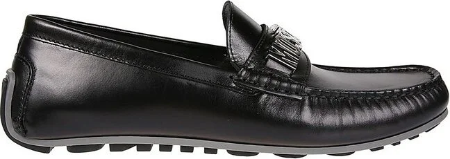Moschino Logo-Lettering Slip-On Loafers
