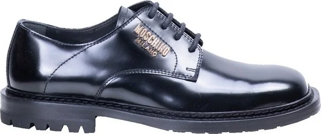 Moschino Logo-Plaque Lace-Up Shoes
