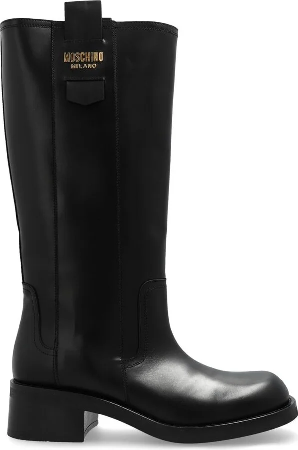 Moschino Logo Printed Boots