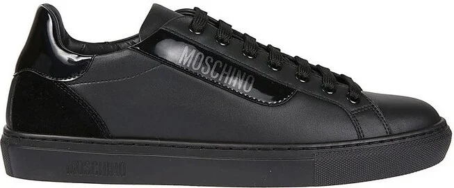 Moschino Logo Printed Lace-Up Sneakers