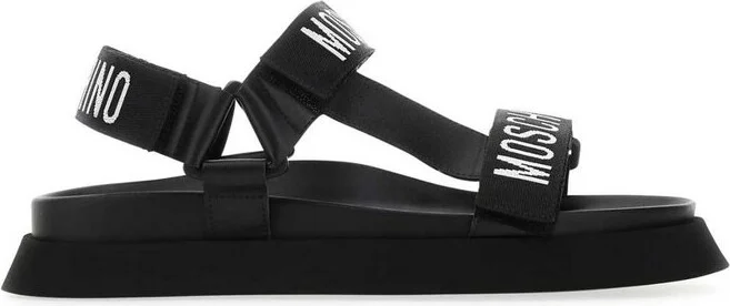 Moschino Logo Tape Platform Sandals